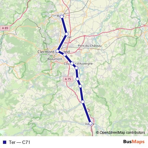 Ter rail Line Map
