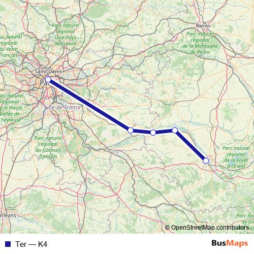 Ter rail Line Map