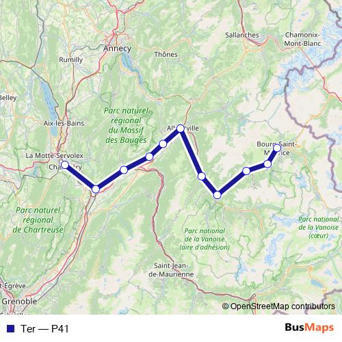 Ter rail Line Map