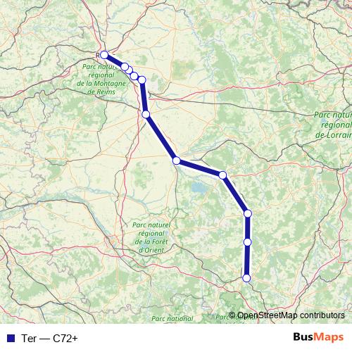 Ter rail Line Map