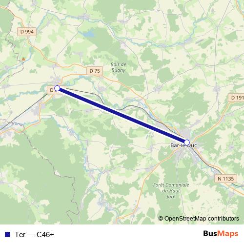 Ter rail Line Map