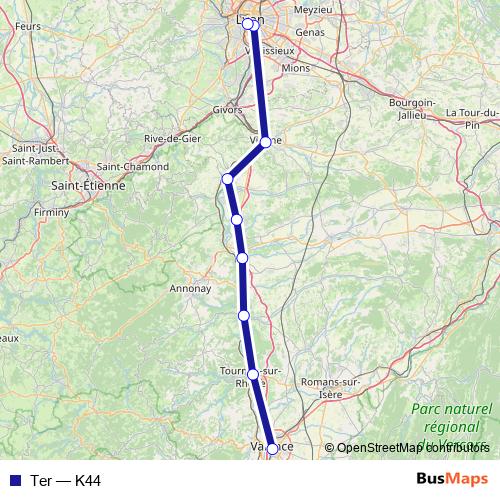 Ter rail Line Map