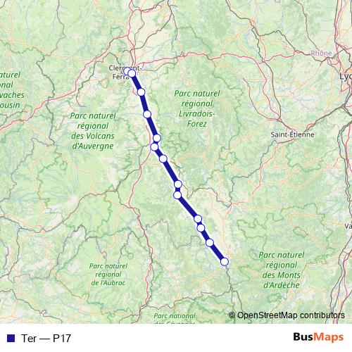 Ter rail Line Map