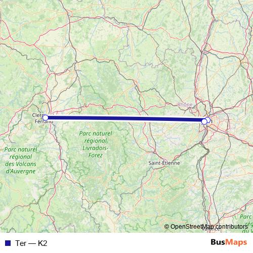 Ter rail Line Map
