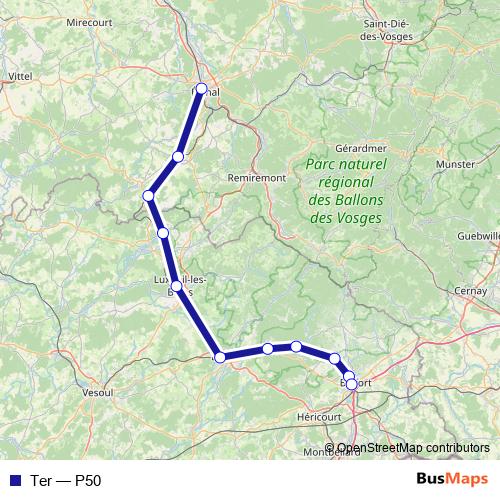Ter rail Line Map