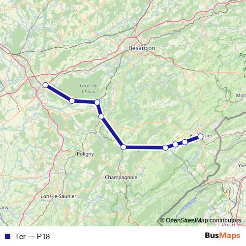 Ter rail Line Map