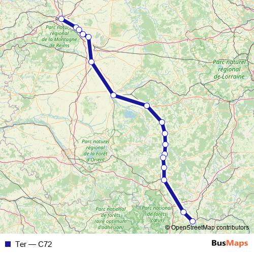 Ter rail Line Map