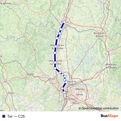 Ter rail Line Map