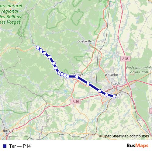 Ter rail Line Map