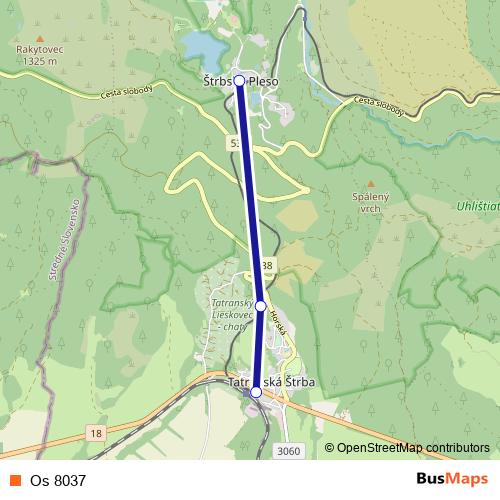 Os 8037 rail Line Map