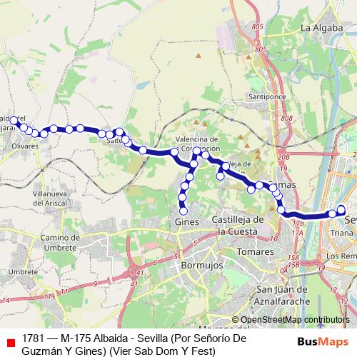 1781 bus Line Map