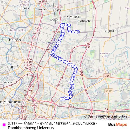 ต.117 bus Line Map