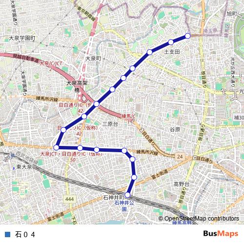 石０４ bus Line Map