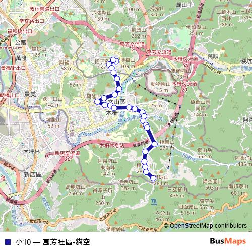 小10 bus Line Map