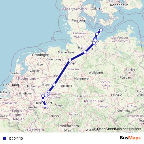 IC 2413 rail Line Map