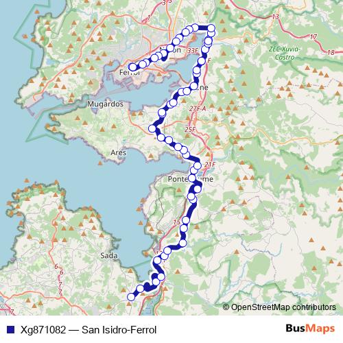 Xg871082 bus Line Map