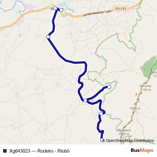Xg643023 bus Line Map