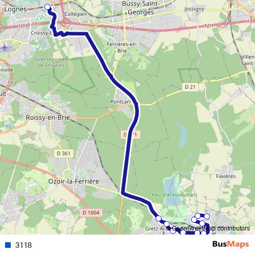 3118 bus Line Map