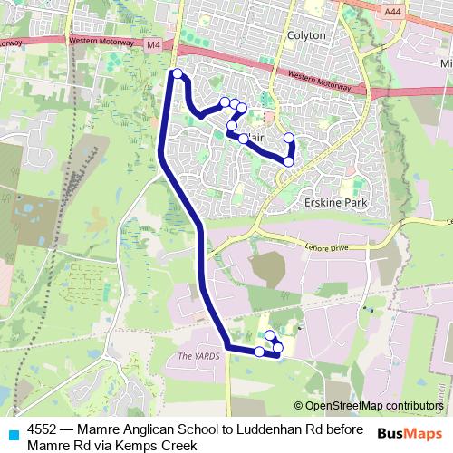 4552 bus Line Map