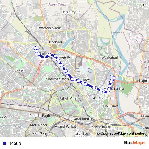 145up bus Line Map