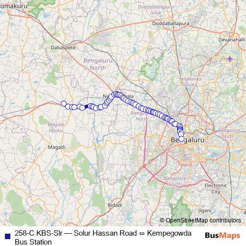 258-C KBS-Slr bus Line Map