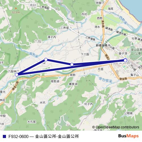 F932-0600 bus Line Map