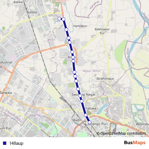 148aup bus Line Map