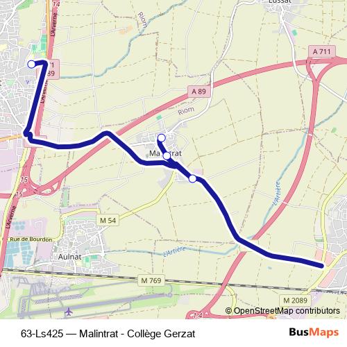 63-Ls425 bus Line Map