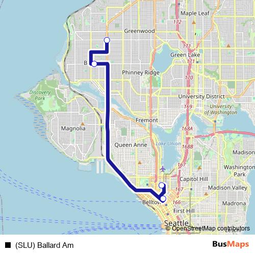 (SLU) Ballard Am bus Line Map