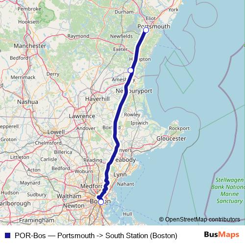 POR-Bos bus Line Map