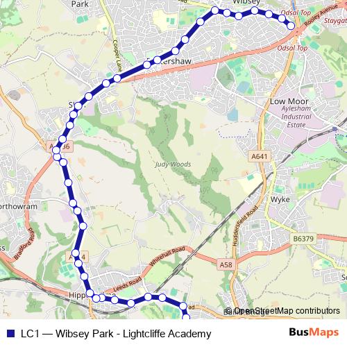 LC1 bus Line Map