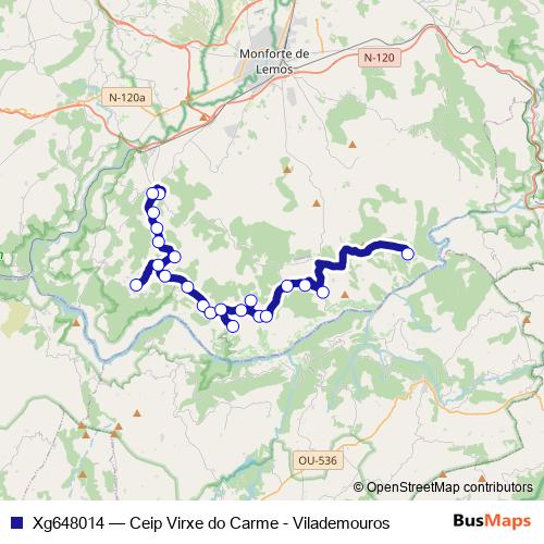 Xg648014 bus Line Map