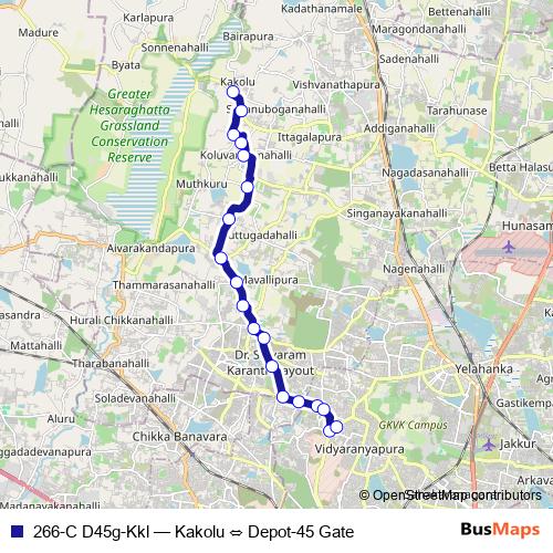 266-C D45g-Kkl bus Line Map