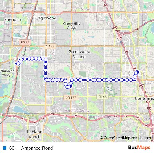 66 bus Line Map