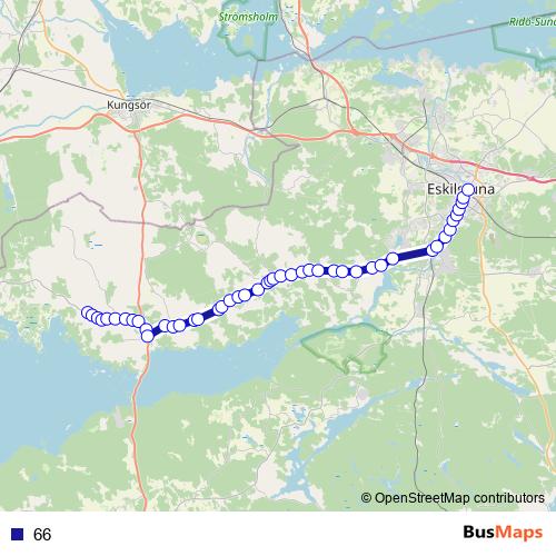 66 bus Line Map