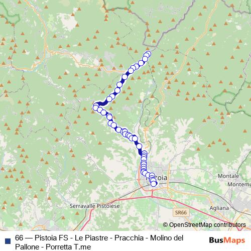 66 bus Line Map