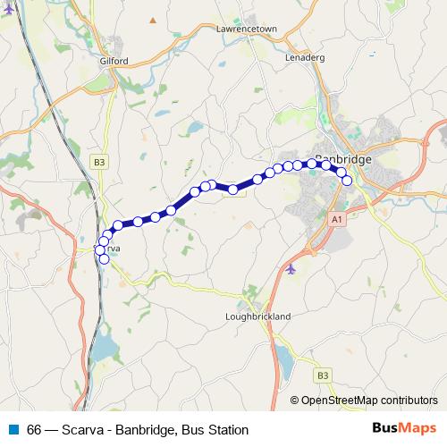66 bus Line Map