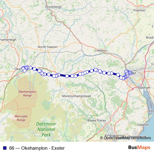 66 bus Line Map