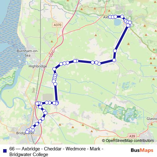 66 bus Line Map