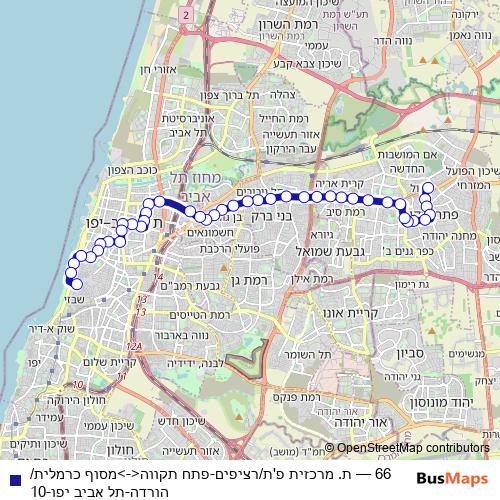 66 bus Line Map