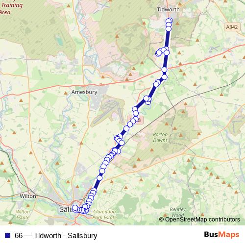 66 bus Line Map