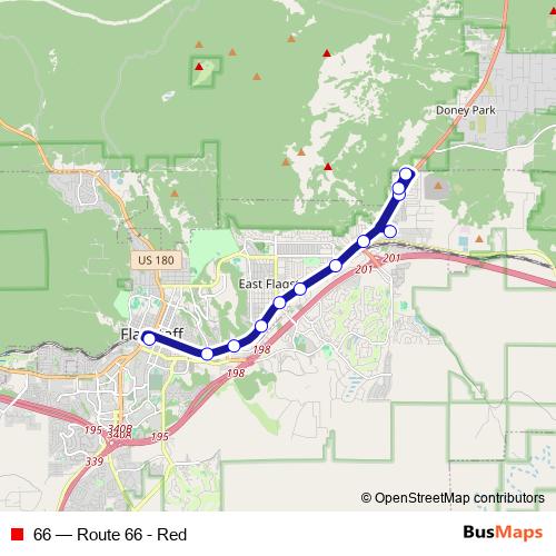 66 bus Line Map