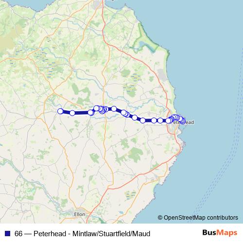 66 bus Line Map
