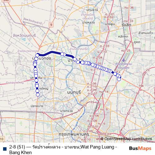 2-8 (51) bus Line Map