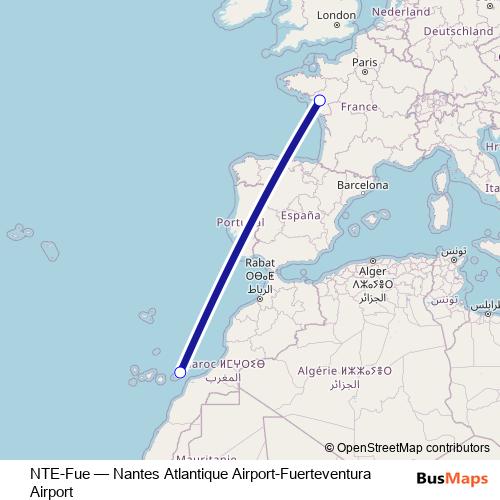 NTE-Fue bus Line Map