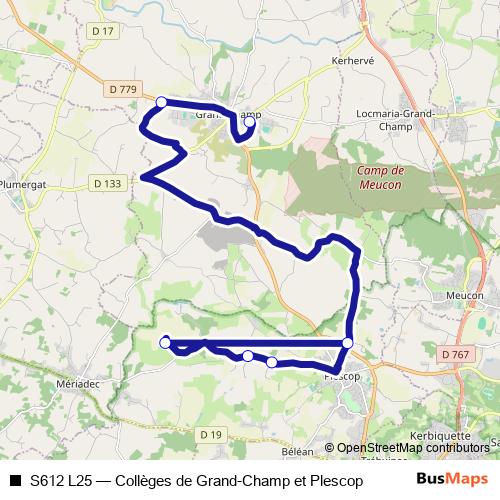 S612 L25 bus Line Map