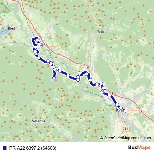 PR A22 6397 2 (64608) bus Line Map