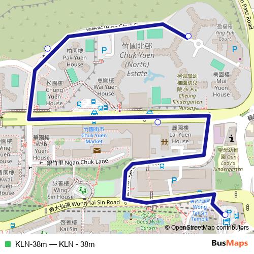 KLN-38m bus Line Map