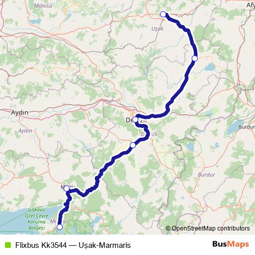 Flixbus Kk3544 bus Line Map