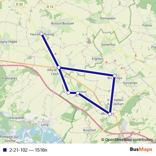 2-21-102 bus Line Map
